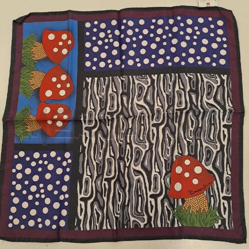 FOULARD BRACCIALINI GRIGIO VIOLETTO FUNGHI | Mercatino dell'Usato Bologna 1