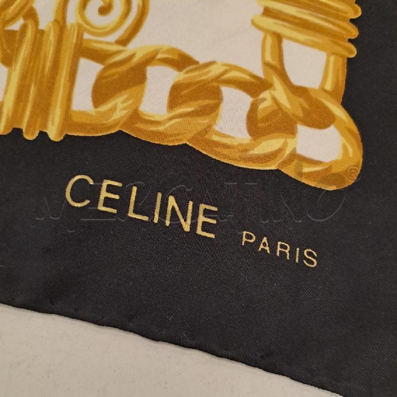 FOULARD CARRE' CELINE PARIS NERO AVORIO GIALLO ROSSO | Mercatino dell'Usato Bologna 2