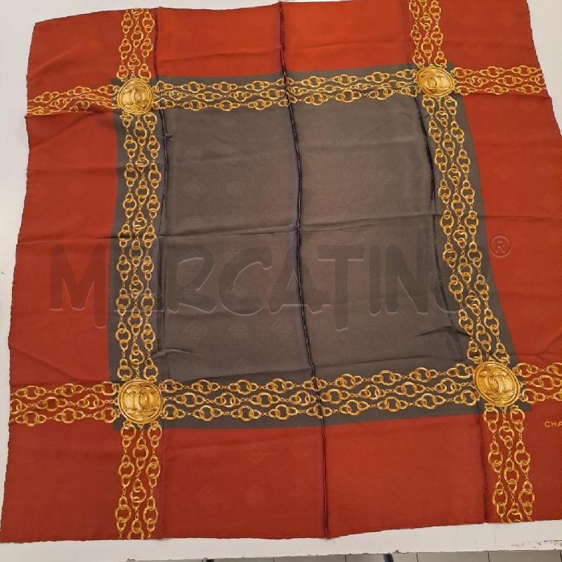 FOULARD CHANEL MARRONE CACHI SCURO | Mercatino dell'Usato Bologna 1