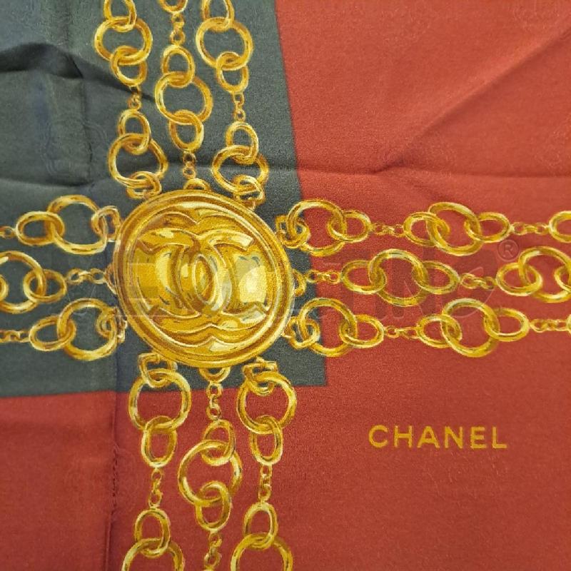 FOULARD CHANEL MARRONE CACHI SCURO | Mercatino dell'Usato Bologna 3