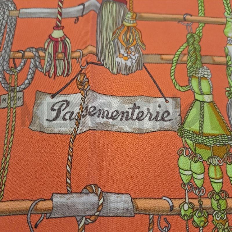 FOULARD GAVROCHE HERMES 45 PASSEMENTERIE ARANCIO LIME | Mercatino dell'Usato Bologna 3