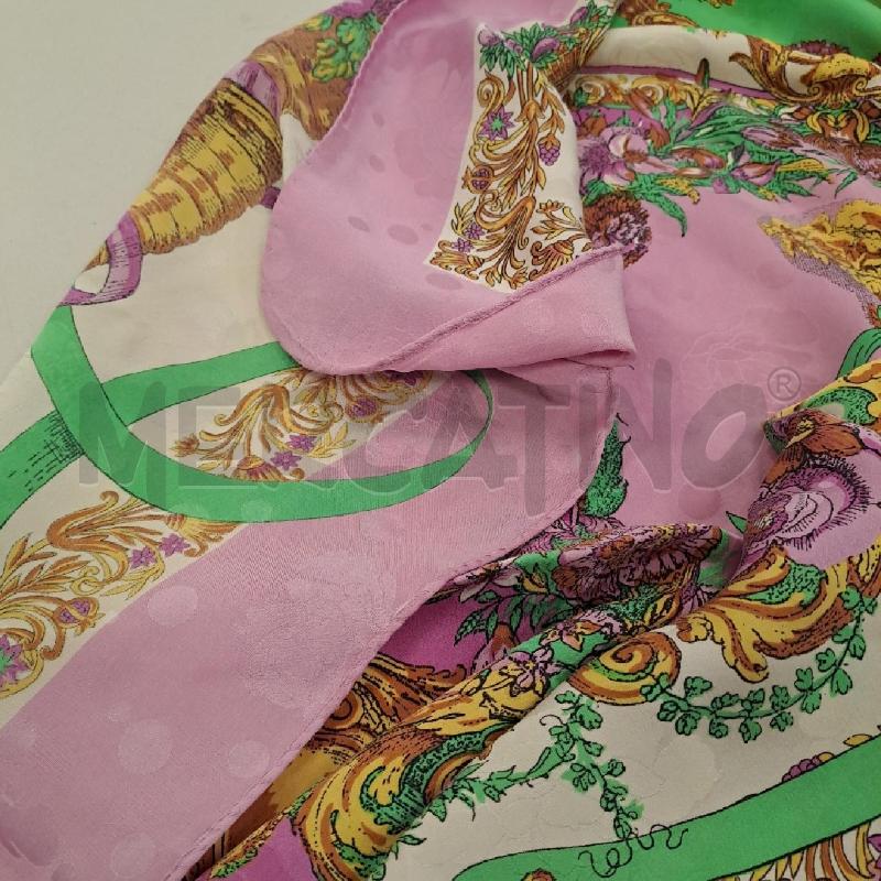 FOULARD GIANNI VERSACE ROSA FANTASIA | Mercatino dell'Usato Bologna 4