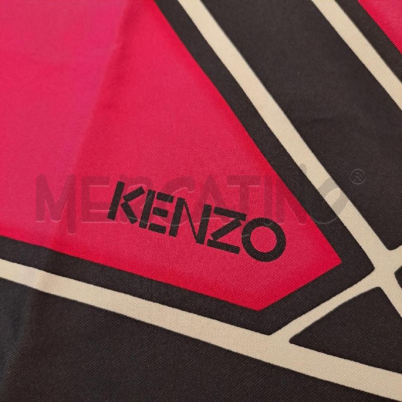 FOULARD KENZO NERO FUCSIA BLU VERDE BIANCO | Mercatino dell'Usato Bologna 2