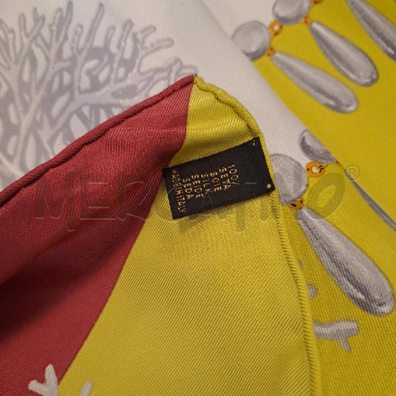 FOULARD MARINELLA SETA BIANCO ARANCIO MATTONE | Mercatino dell'Usato Bologna 5