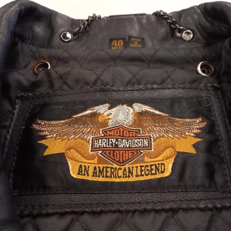 GIACCA PELLE UOMO HARLEY DAVIDSON NERO | Mercatino dell'Usato Bologna 3