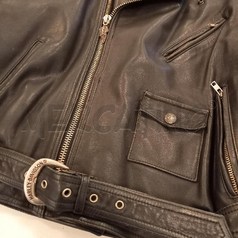 GIACCA PELLE UOMO HARLEY DAVIDSON NERO | Mercatino dell'Usato Bologna 4