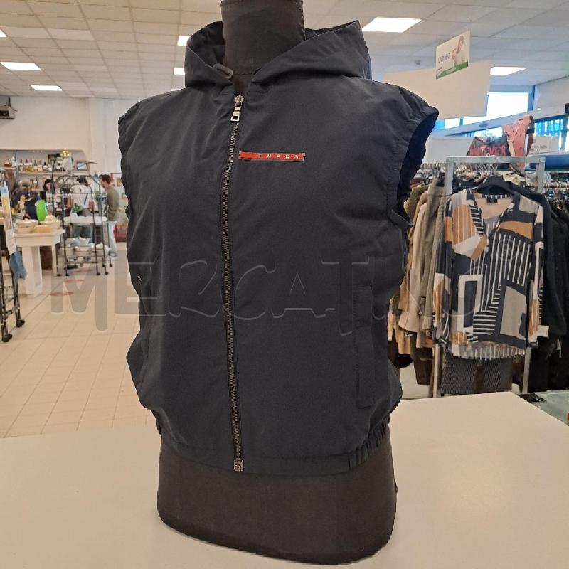GILET UOMO PRADA CHALLENGE 2003 BLEU IMPERMEABILE CAPPUCCIO | Mercatino dell'Usato Bologna 1