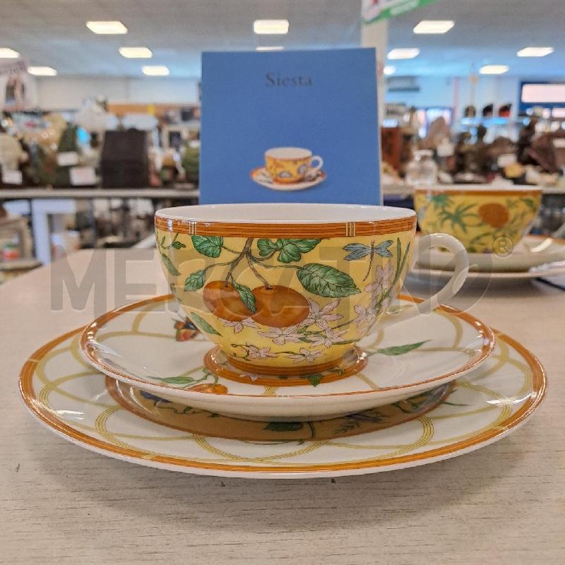 HERMES TAZZA CON PIATTINO E PIATTO SERIE SIESTA | Mercatino dell'Usato Bologna 1