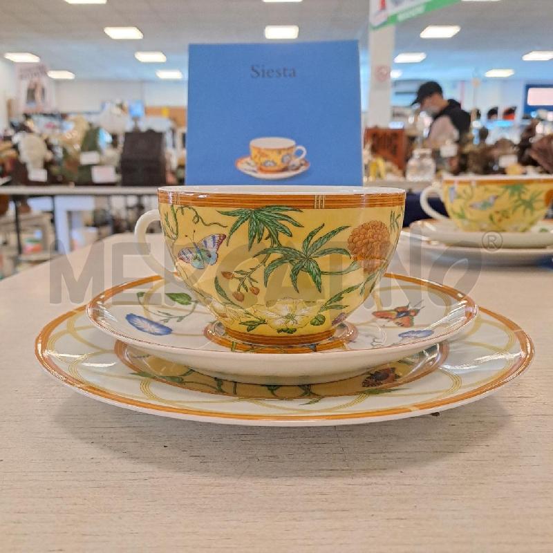 HERMES TAZZA CON PIATTINO E PIATTO SERIE SIESTA   | Mercatino dell'Usato Bologna 1