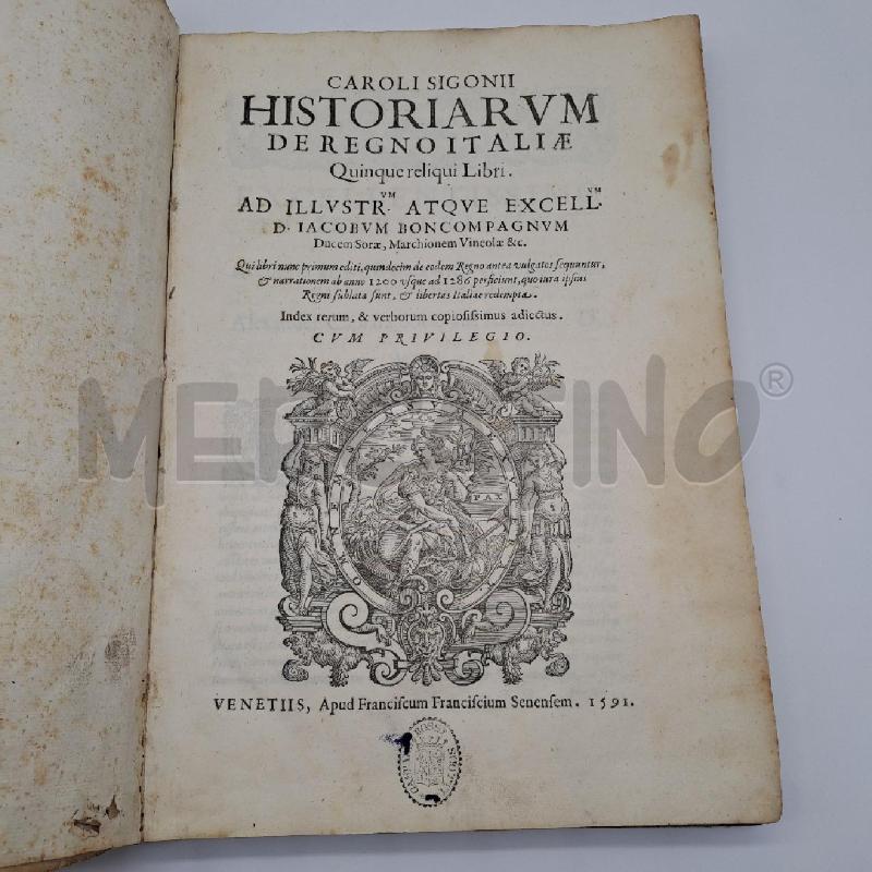 HISTORIARUM DE REGNO ITALIAE 1591 | Mercatino dell'Usato Bologna 1