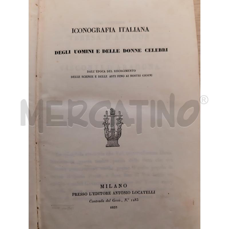 ICONOGRAFIA ITALIANA EDIZIONE 1837 | Mercatino dell'Usato Bologna 1