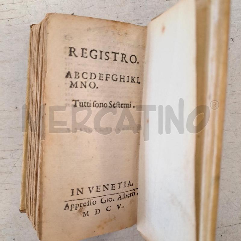 IL PETRARCA DI NUOVO ED ALBERTI VENEZIAM 1605 | Mercatino dell'Usato Bologna 3