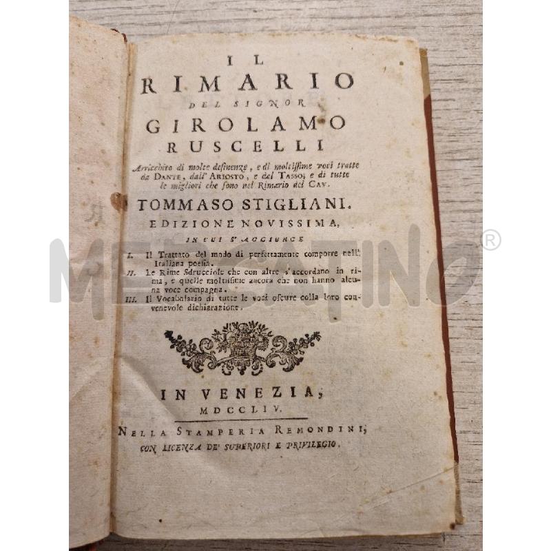 IL RIMARIO GIROLAMO RUSCELLI | Mercatino dell'Usato Bologna 1