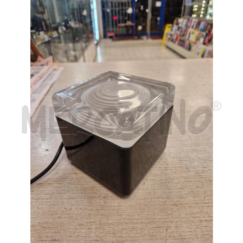 LAMPADA CUBO PLASTICA NERA VETRO | Mercatino dell'Usato Bologna 1