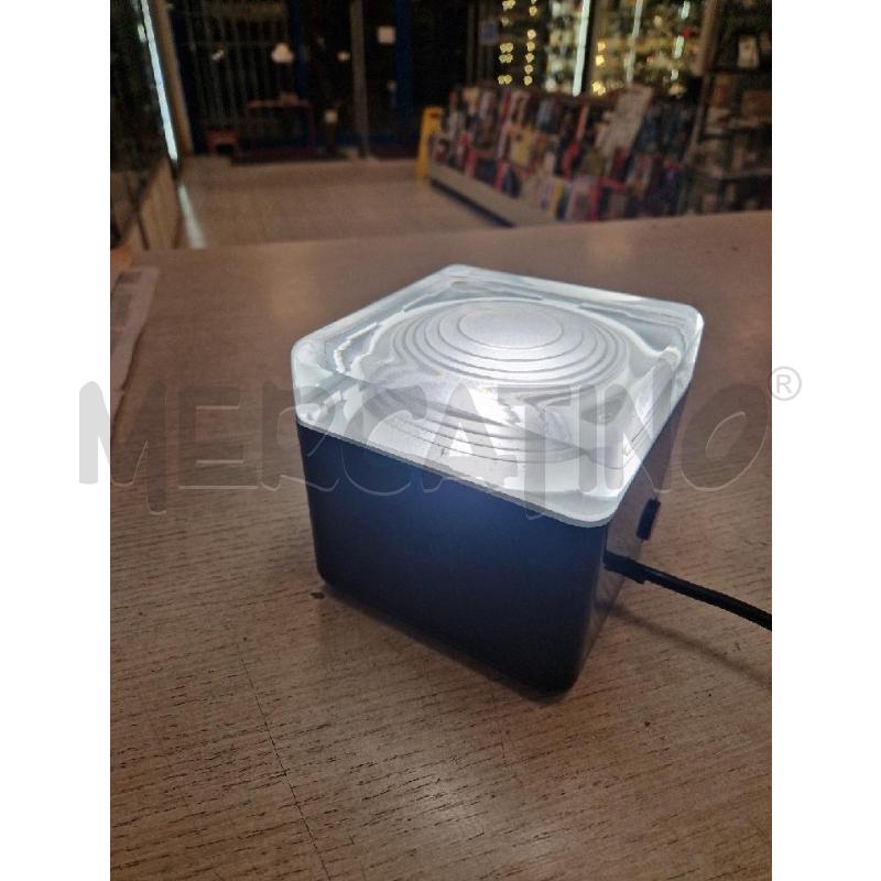 LAMPADA CUBO PLASTICA NERA VETRO | Mercatino dell'Usato Bologna 3