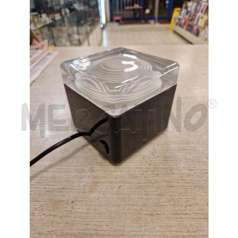 LAMPADA CUBO PLASTICA NERA VETRO | Mercatino dell'Usato Bologna 1