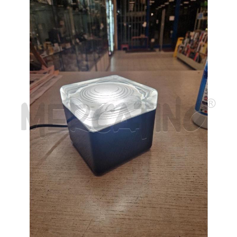LAMPADA CUBO PLASTICA NERA VETRO | Mercatino dell'Usato Bologna 3