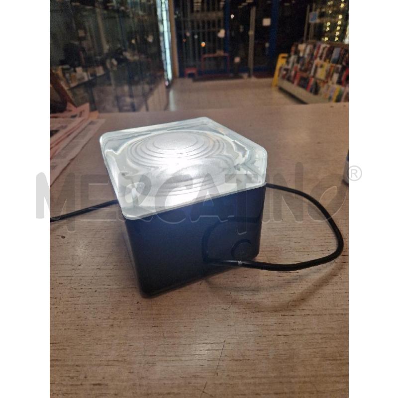 LAMPADA CUBO PLASTICA NERA VETRO | Mercatino dell'Usato Bologna 4