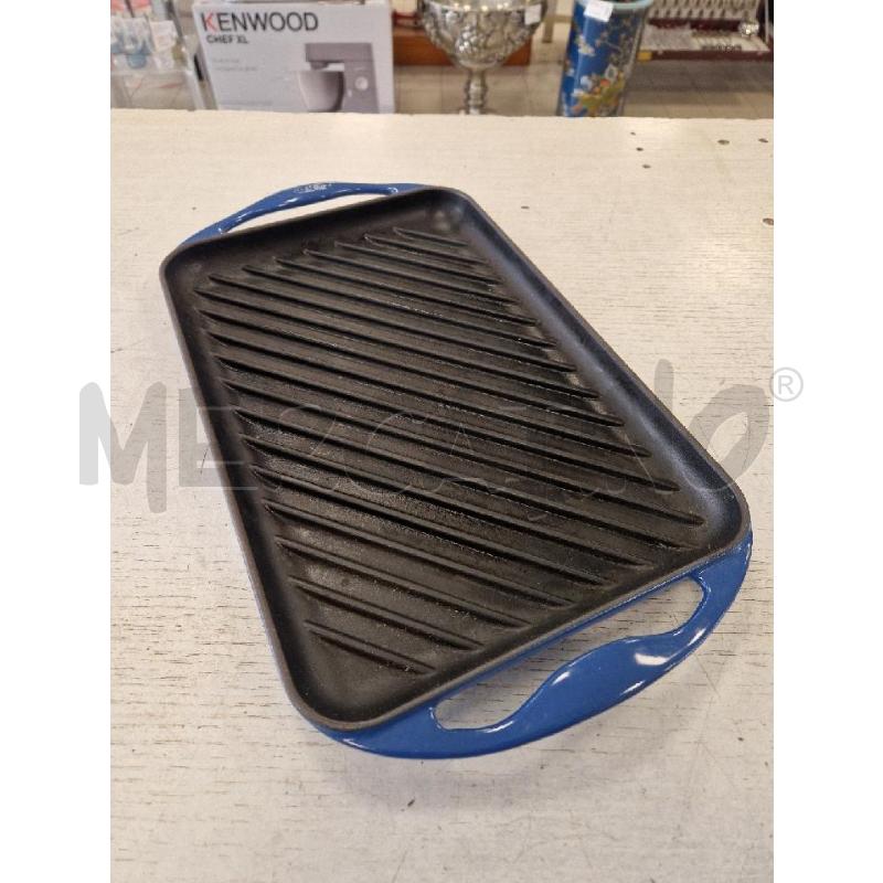 LE CREUSET BISTECCHIERA BLU  GHISA 32 X 22  | Mercatino dell'Usato Bologna 1