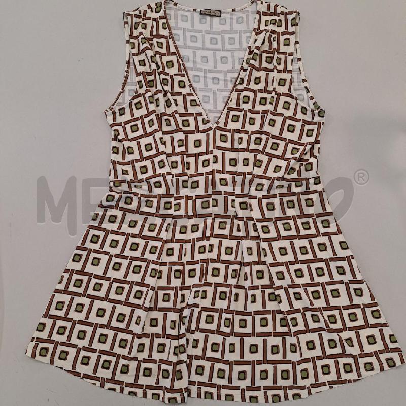 MAGLIA DONNA MALIPARMI CREMA E DISEGNI  | Mercatino dell'Usato Bologna 1