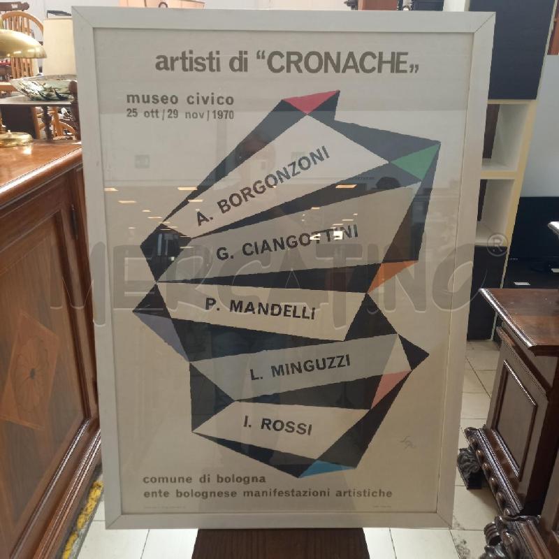 MANIFESTO   ARTISTI DI CRONACHE BOLOGNA 1970 | Mercatino dell'Usato Bologna 1