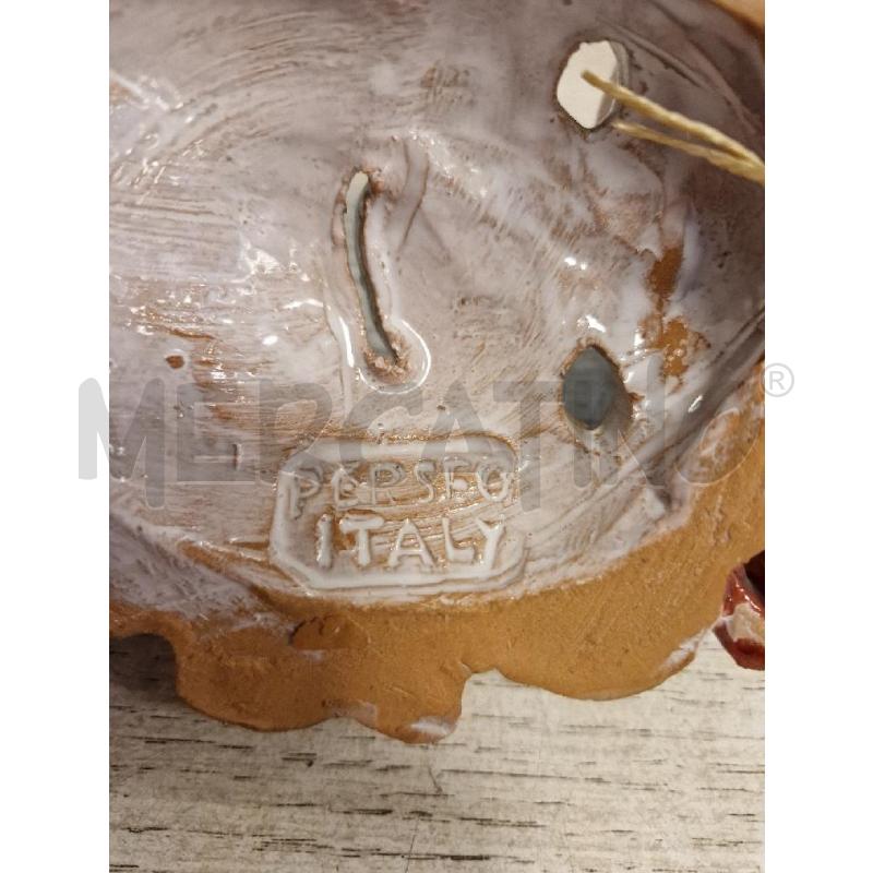 MASCHERA CARNEVALE IN COTTO  CAPPELLO ROSSO | Mercatino dell'Usato Bologna 4