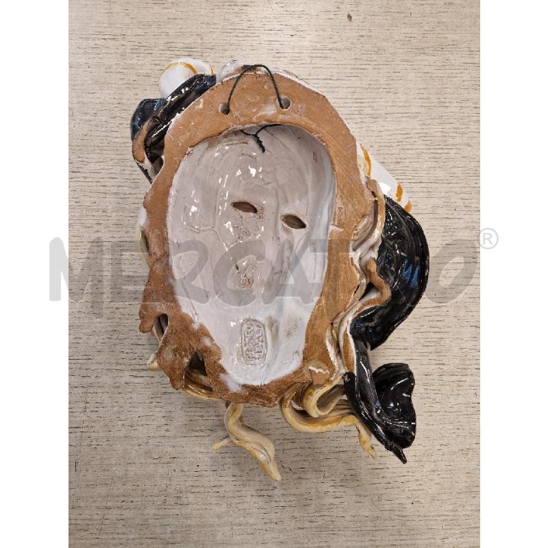MASCHERA IN COTTO PERSEO CORNUCOPIA  2 FRATTURE | Mercatino dell'Usato Bologna 2
