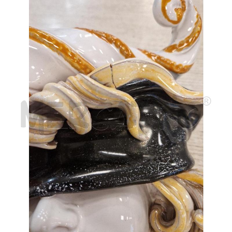 MASCHERA IN COTTO PERSEO CORNUCOPIA  2 FRATTURE | Mercatino dell'Usato Bologna 3