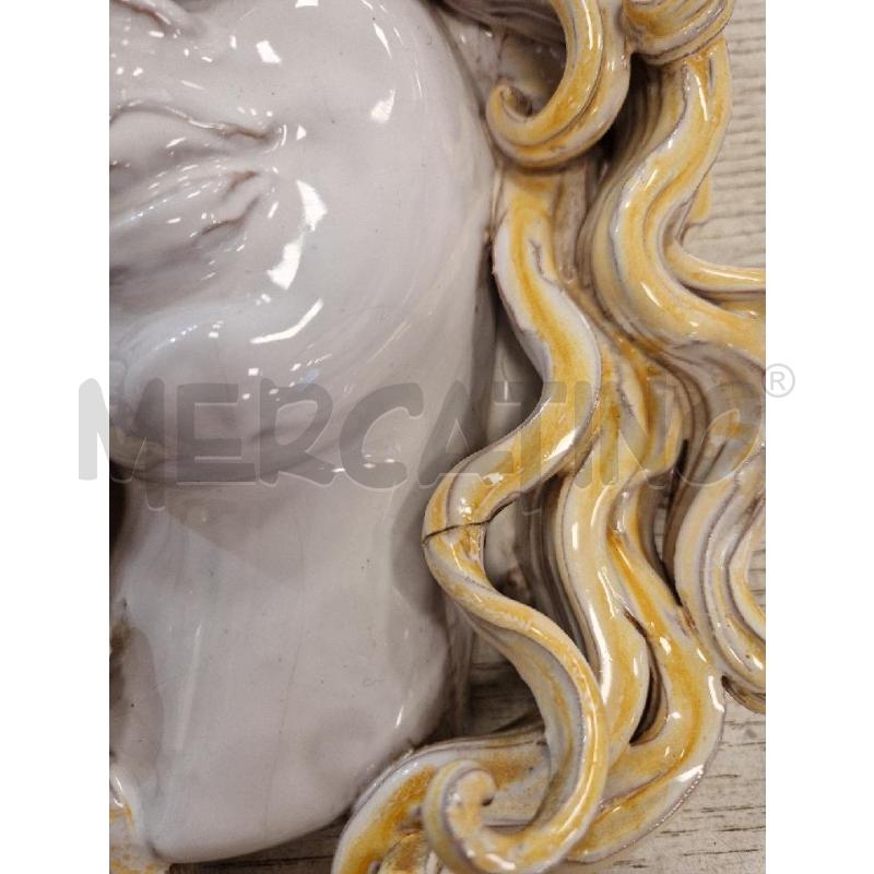 MASCHERA IN COTTO PERSEO CORNUCOPIA  2 FRATTURE | Mercatino dell'Usato Bologna 4