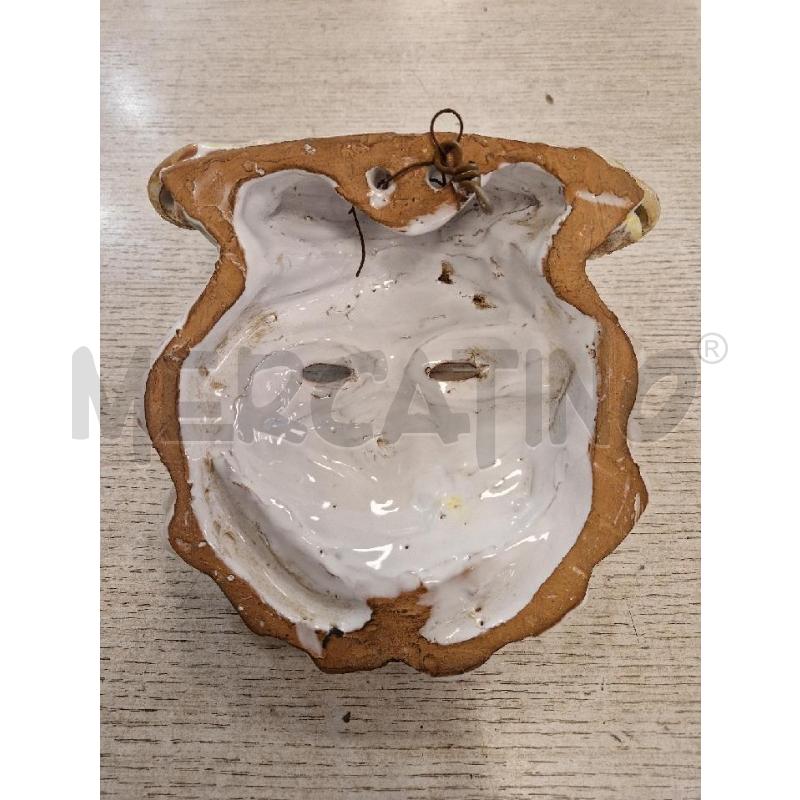 MASCHERA IN COTTO SMALTATO DAMA CARNEVALE | Mercatino dell'Usato Bologna 2