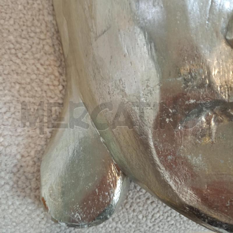 MASCHERA LEGNO ARGENTATA BUDDAH | Mercatino dell'Usato Bologna 3