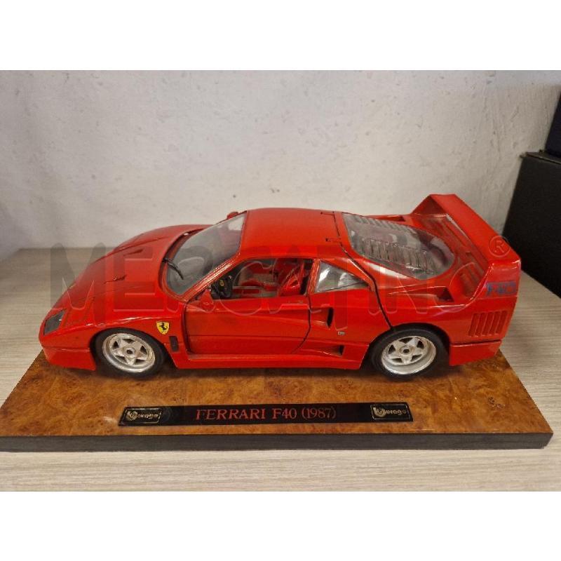MODELLINO FERRARI F40 BBURAGO 1/18   MADE IN ITALY | Mercatino dell'Usato Bologna 1