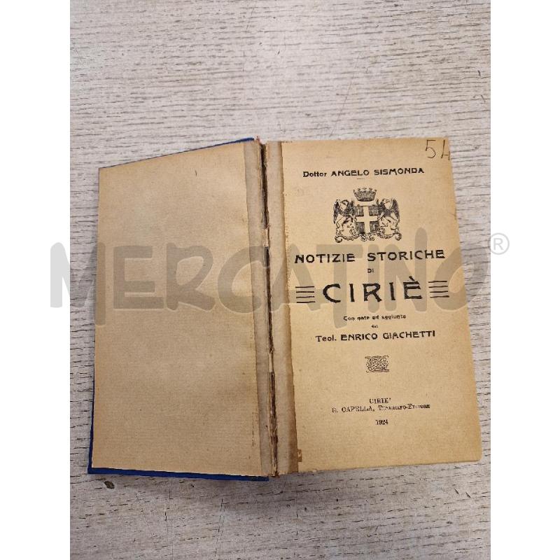 NOTIZIE STORICHE DI CIRIE' | Mercatino dell'Usato Bologna 2