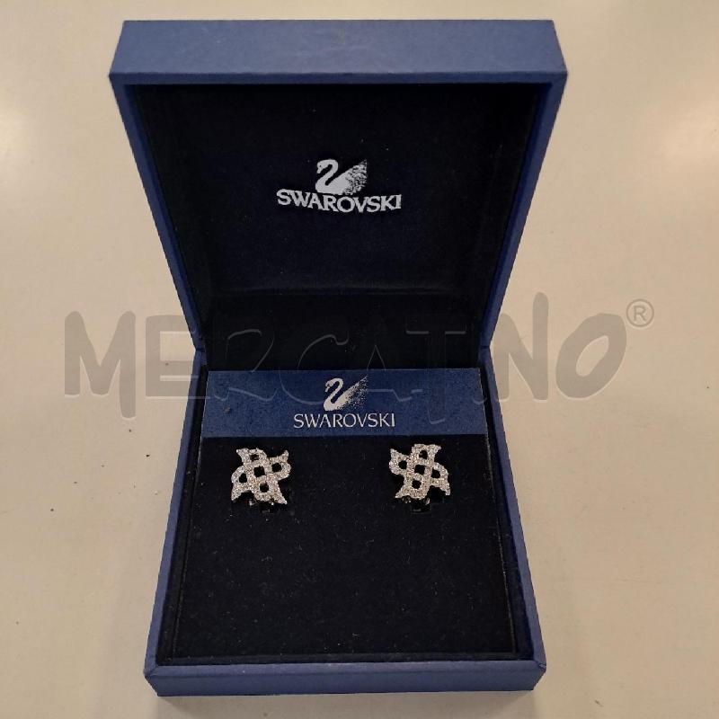 ORECCHINI SWAROVSKI CLIP INTRECCIO STRASS BIACHI | Mercatino dell'Usato Bologna 1