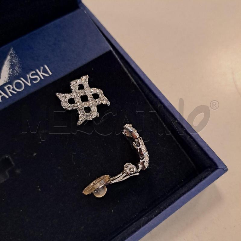 ORECCHINI SWAROVSKI CLIP INTRECCIO STRASS BIACHI | Mercatino dell'Usato Bologna 3