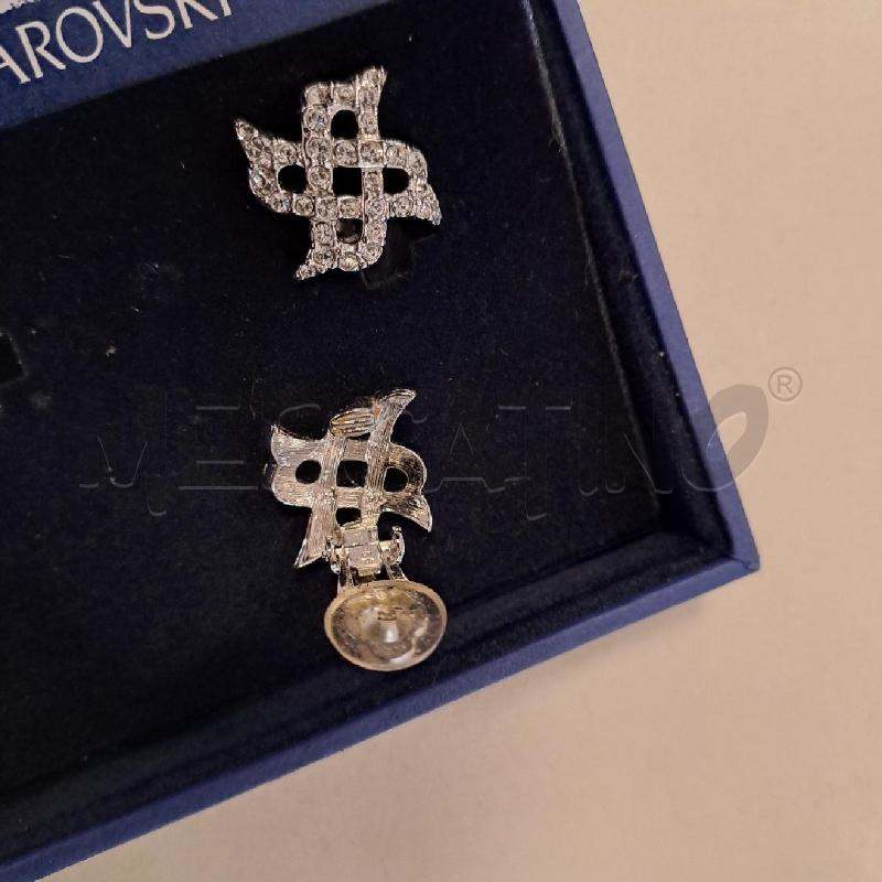 ORECCHINI SWAROVSKI CLIP INTRECCIO STRASS BIACHI | Mercatino dell'Usato Bologna 4