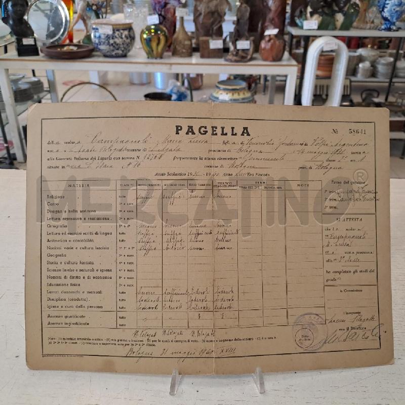 PAGELLA PNF 1940 | Mercatino dell'Usato Bologna 2