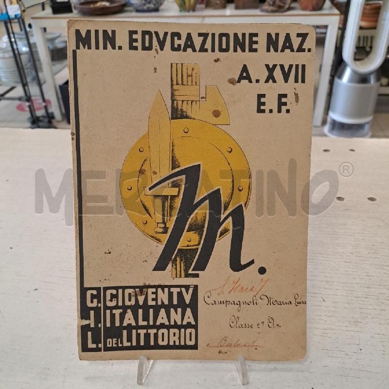 PAGELLA PNF  1938-39 | Mercatino dell'Usato Bologna 1