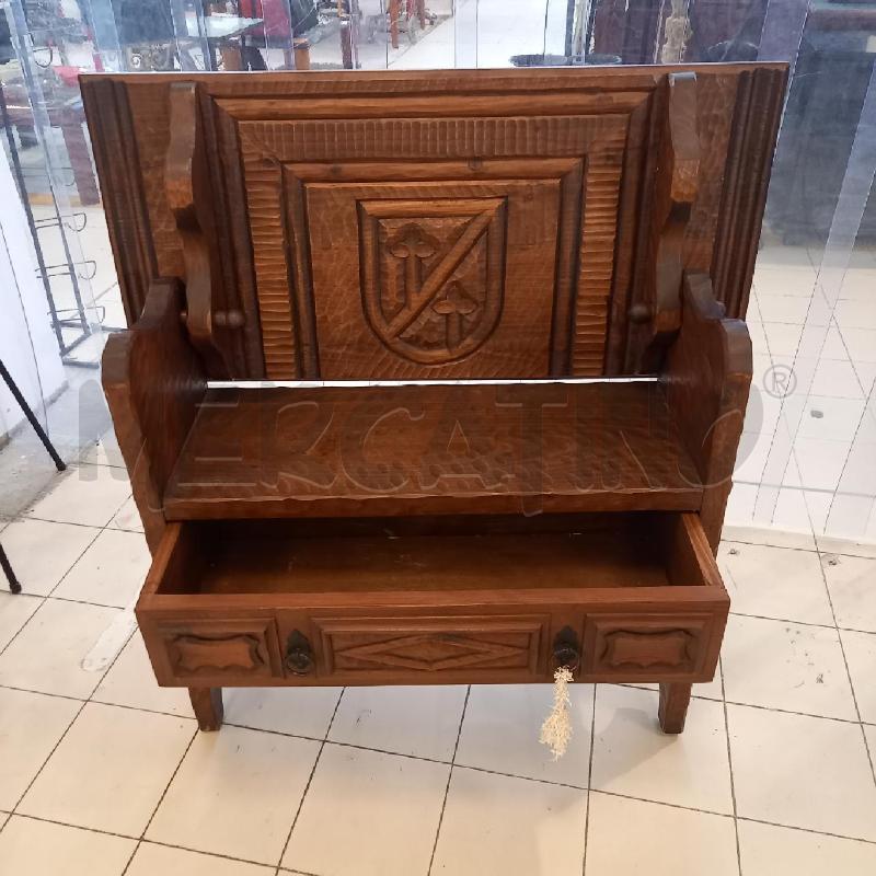 PANCA CON CASSETTO LEGNO  | Mercatino dell'Usato Bologna 2