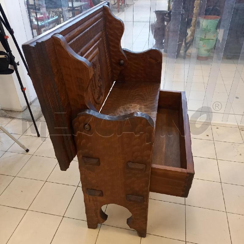 PANCA CON CASSETTO LEGNO  | Mercatino dell'Usato Bologna 3