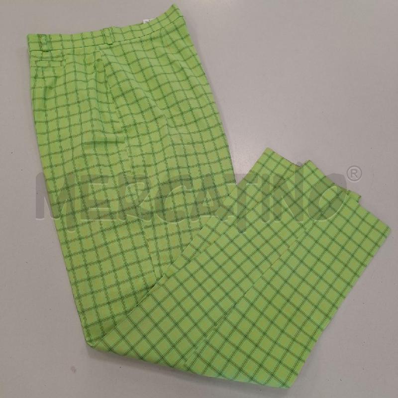 PANTALONE DONNA KENZO JUNGLE SCOZZESE VERDE GIALLO | Mercatino dell'Usato Bologna 1