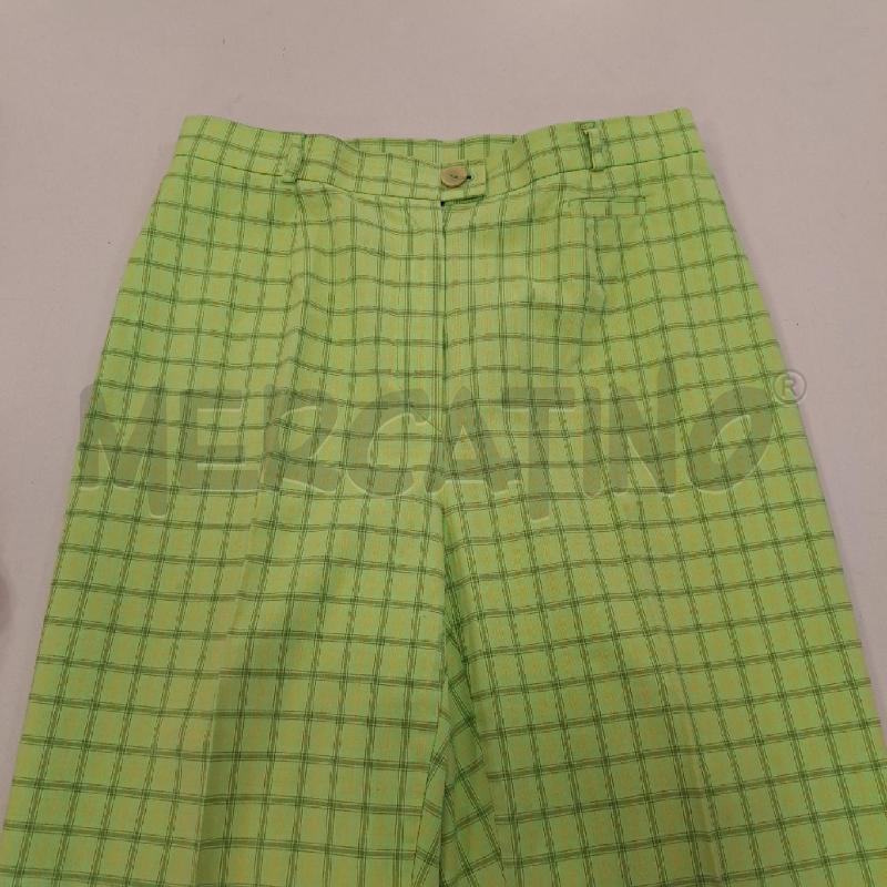 PANTALONE DONNA KENZO JUNGLE SCOZZESE VERDE GIALLO | Mercatino dell'Usato Bologna 4