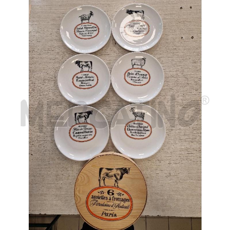 PIATTI PZ. 6  PORCELAINE D'AUTEUIL FROMAGES | Mercatino dell'Usato Bologna 1