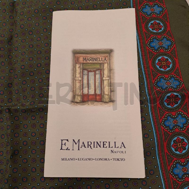 POCHETTE E.MARINELLA VERDE ROSSO AZZURRO SETA | Mercatino dell'Usato Bologna 3