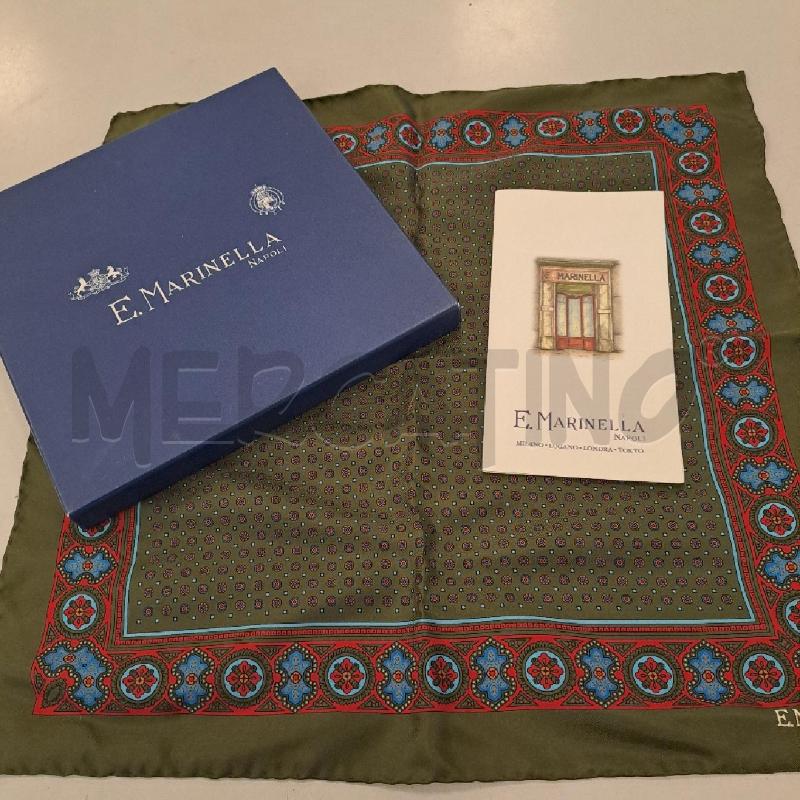 POCHETTE E.MARINELLA VERDE ROSSO AZZURRO SETA | Mercatino dell'Usato Bologna 4