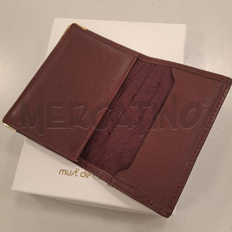 PORTA CARTE CARTIER PELLE BORDEAUX | Mercatino dell'Usato Bologna 3