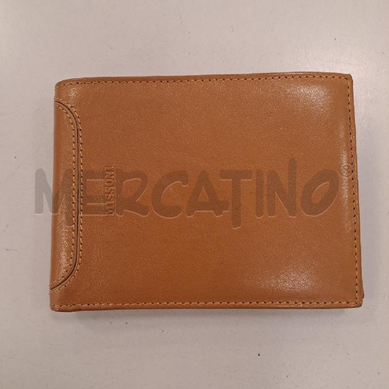 PORTA FOGLIO MISSONI PELLE MARRONE CHIARO | Mercatino dell'Usato Bologna 1