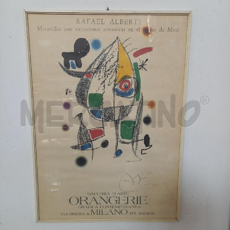 POSTER MIRO GALLERIA ORANGERIE | Mercatino dell'Usato Bologna 1