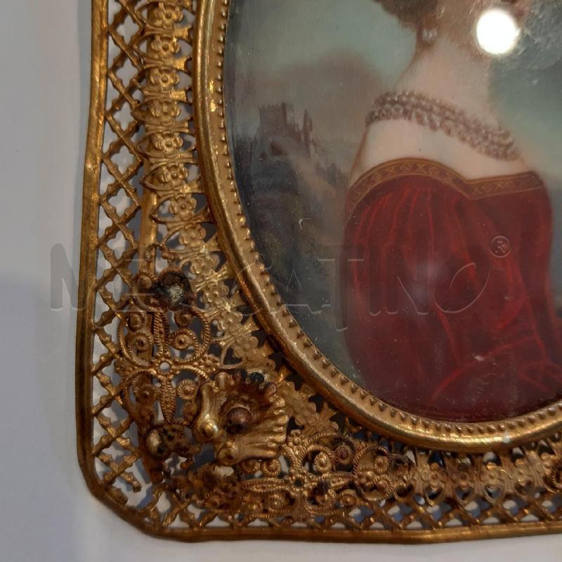 QUADRETTO MINIATURA RITRATTO FEMMINILE | Mercatino dell'Usato Bologna 3