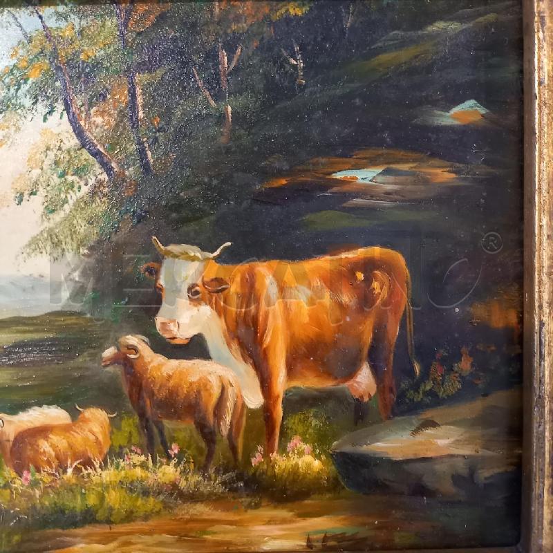 QUADRETTO MUCCA CON PECORE | Mercatino dell'Usato Bologna 3